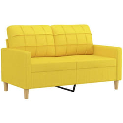 Vidaxl - Divano a 2 Posti Giallo Chiaro 120 cm in Tessuto