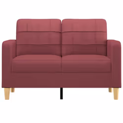 vidaXL Divano a 2 Posti Rosso Vino 120 cm in Tessuto - Vista aggiuntiva 3