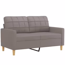vidaXL Divano a 2 Posti Tortora 120 cm in Tessuto - Vista aggiuntiva 2