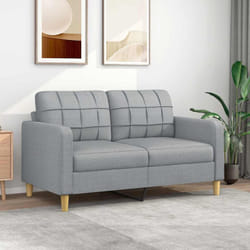 Vidaxl - Divano a 2 Posti Grigio Chiaro 140 cm in Tessuto 5387