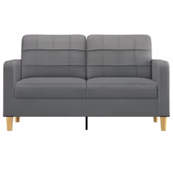 vidaXL Divano a 2 Posti Grigio Scuro 140 cm in Tessuto - Vista aggiuntiva 3