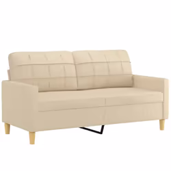 Divano a 2 Posti Crema 140 cm in Tessutocod mxl 126539 - Vista aggiuntiva 2