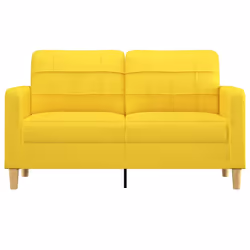Divano a 2 Posti Giallo Chiaro 140 cm in Tessutocod mxl 102550 - Vista aggiuntiva 3
