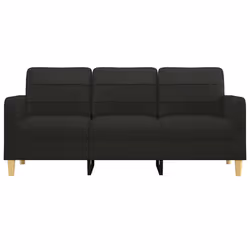vidaXL Divano a 3 Posti Nero 180 cm in Tessuto - Vista aggiuntiva 3