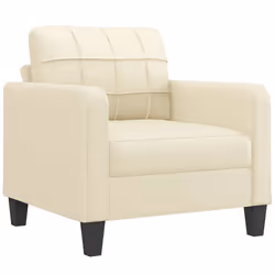 vidaXL Poltrona Crema 60 cm in Similpelle - Vista aggiuntiva 2
