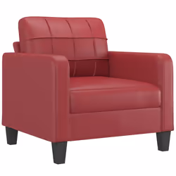 vidaXL Poltrona Rosso Vino 60 cm in Similpelle - Vista aggiuntiva 2