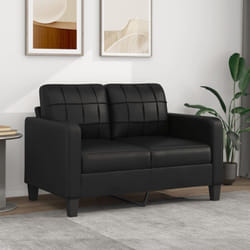 Vidaxl - Divano a 2 Posti Nero 120 cm in Similpelle 9060