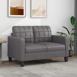 Vidaxl - Divano a 2 Posti Grigio 120 cm in Similpelle
