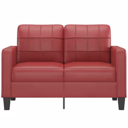 vidaXL Divano a 2 Posti Rosso Vino 120 cm in Similpelle - Vista aggiuntiva 3