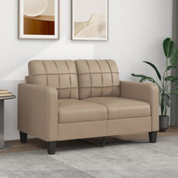Divano a 2 Posti Cappuccino 140 cm in Similpelle vidaXL 2875