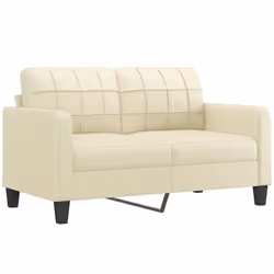 Divano a 2 Posti Crema 140 cm in Similpellecod mxl 94668 - Vista aggiuntiva 2