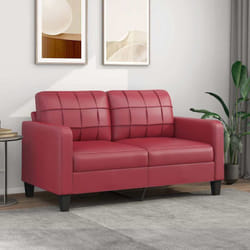 Vidaxl - Divano a 2 Posti Rosso Vino 140 cm in Similpelle 6708