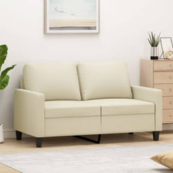 Vidaxl - Divano a 2 Posti Crema 120 cm in Similpelle 93350