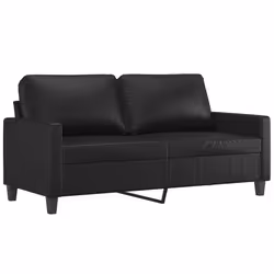 Divano a 2 Posti Nero 140 cm in Similpellecod mxl 128119 - Vista aggiuntiva 2