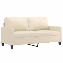 Divano a 2 Posti Crema 140 cm in Similpellecod mxl 80196 - Vista aggiuntiva 2