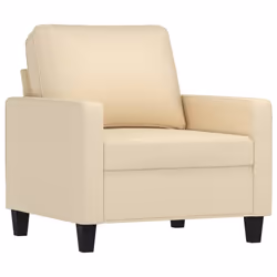vidaXL Poltrona Crema 60 cm in Tessuto - Vista aggiuntiva 2