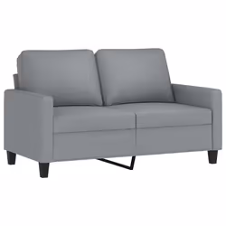vidaXL Divano a 2 Posti Grigio Chiaro 120 cm in Tessuto - Vista aggiuntiva 2
