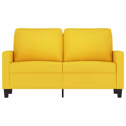 vidaXL Divano a 2 Posti Giallo Chiaro 120 cm in Tessuto - Vista aggiuntiva 3