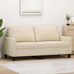Vidaxl - Divano a 2 Posti Crema 140 cm in Tessuto 18072