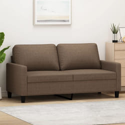 Vidaxl - Divano a 2 Posti Marrone 140 cm in Tessuto 61536