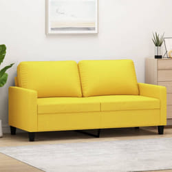 Vidaxl - Divano a 2 Posti Giallo Chiaro 140 cm in Tessuto 55284