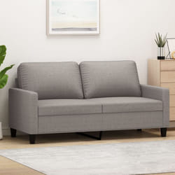 Vidaxl - Divano a 2 Posti Tortora 140 cm in Tessuto 84343