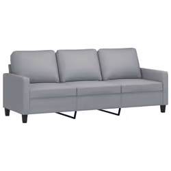 Divano a 3 Posti Grigio Chiaro 180 cm in Tessutocod mxl 82747 - Vista aggiuntiva 2