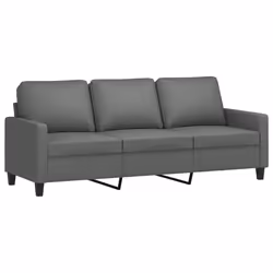 Divano a 3 Posti Grigio Chiaro 180 cm in Tessutocod mxl 102562 - Vista aggiuntiva 2