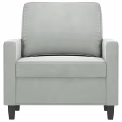 Poltrona Grigio Chiaro 60 cm Velluto cod mxl 102563 - Vista aggiuntiva 3