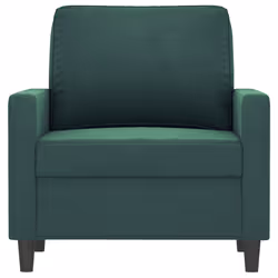 vidaXL Poltrona Verde Scuro 60 cm Velluto - Vista aggiuntiva 3
