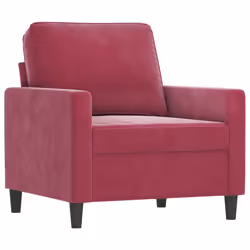 vidaXL Poltrona Rosso Vino 60 cm Velluto - Vista aggiuntiva 2