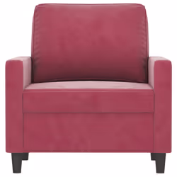vidaXL Poltrona Rosso Vino 60 cm Velluto - Vista aggiuntiva 3
