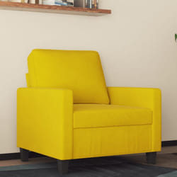Poltrona Giallo 60 cm Velluto Vidaxl 93971