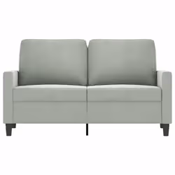 Divano a 2 Posti Grigio Chiaro 120 cm in Vellutocod mxl 126542 - Vista aggiuntiva 3