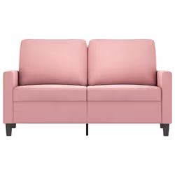 vidaXL Divano a 2 Posti Rosa 120 cm in Velluto - Vista aggiuntiva 3