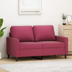 Vidaxl - Divano a 2 Posti Rosso Vino 120 cm in Velluto 99337