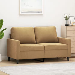 Vidaxl - Divano a 2 Posti marrone 120 cm in Velluto 79795