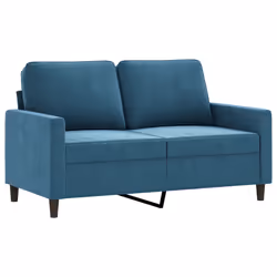 Divano a 2 Posti Blu 120 cm in Vellutocod mxl 109710 - Vista aggiuntiva 2