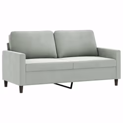 Divano a 2 Posti Grigio Chiaro 140 cm in Vellutocod mxl 78620 - Vista aggiuntiva 2
