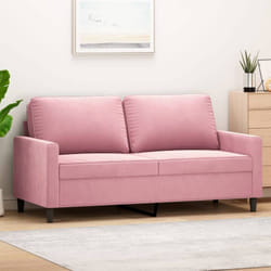 Vidaxl - Divano a 2 Posti Rosa 140 cm in Velluto 187609