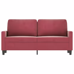 Divano a 2 Posti Rosso Vino 140 cm in Vellutocod mxl 109413 - Vista aggiuntiva 3