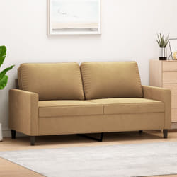 Vidaxl - Divano a 2 Posti Marrone 140 cm in Velluto 32251