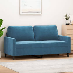 Vidaxl - Divano a 2 Posti Blu 140 cm in Velluto 49063