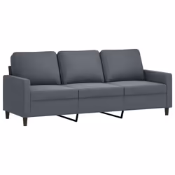 Divano a 3 Posti Grigio Scuro 180 cm in Vellutocod mxl 131146 - Vista aggiuntiva 2
