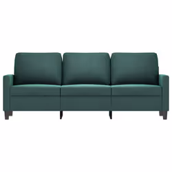 vidaXL Divano a 3 Posti Verde Scuro 180 cm in Velluto - Vista aggiuntiva 3