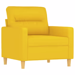 vidaXL Poltrona Giallo Chiaro 60 cm in Tessuto - Vista aggiuntiva 2