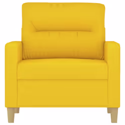 vidaXL Poltrona Giallo Chiaro 60 cm in Tessuto - Vista aggiuntiva 3