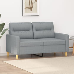 vidaXL Divano a 2 Posti Grigio Chiaro 120 cm in Tessuto