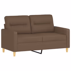 vidaXL Divano a 2 Posti Marrone 120 cm in Tessuto - Vista aggiuntiva 2