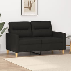 Vidaxl - Divano a 2 Posti Nero 120 cm in Tessuto